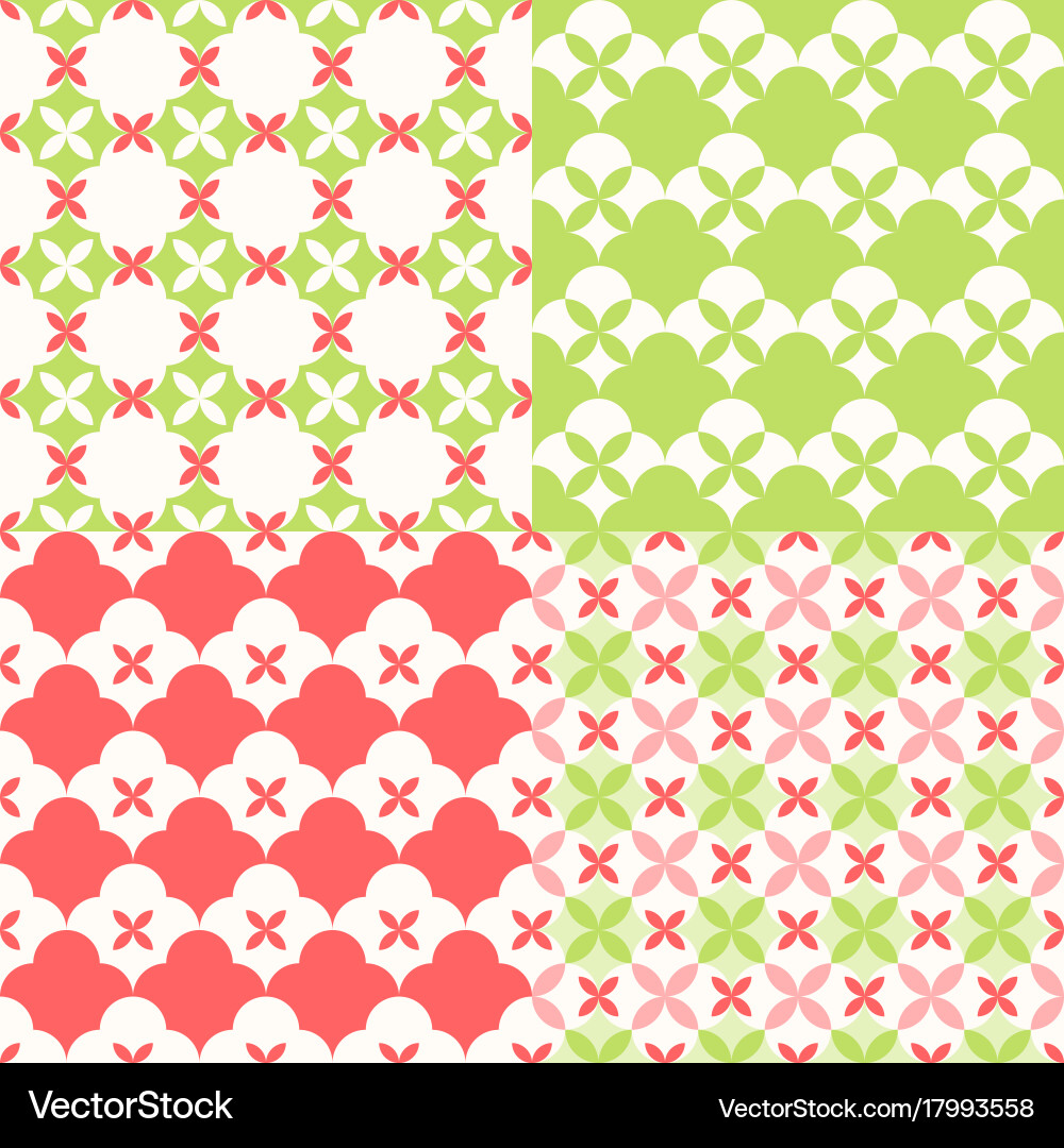 Set of seamless pattern moroccan style Royalty Free Vector