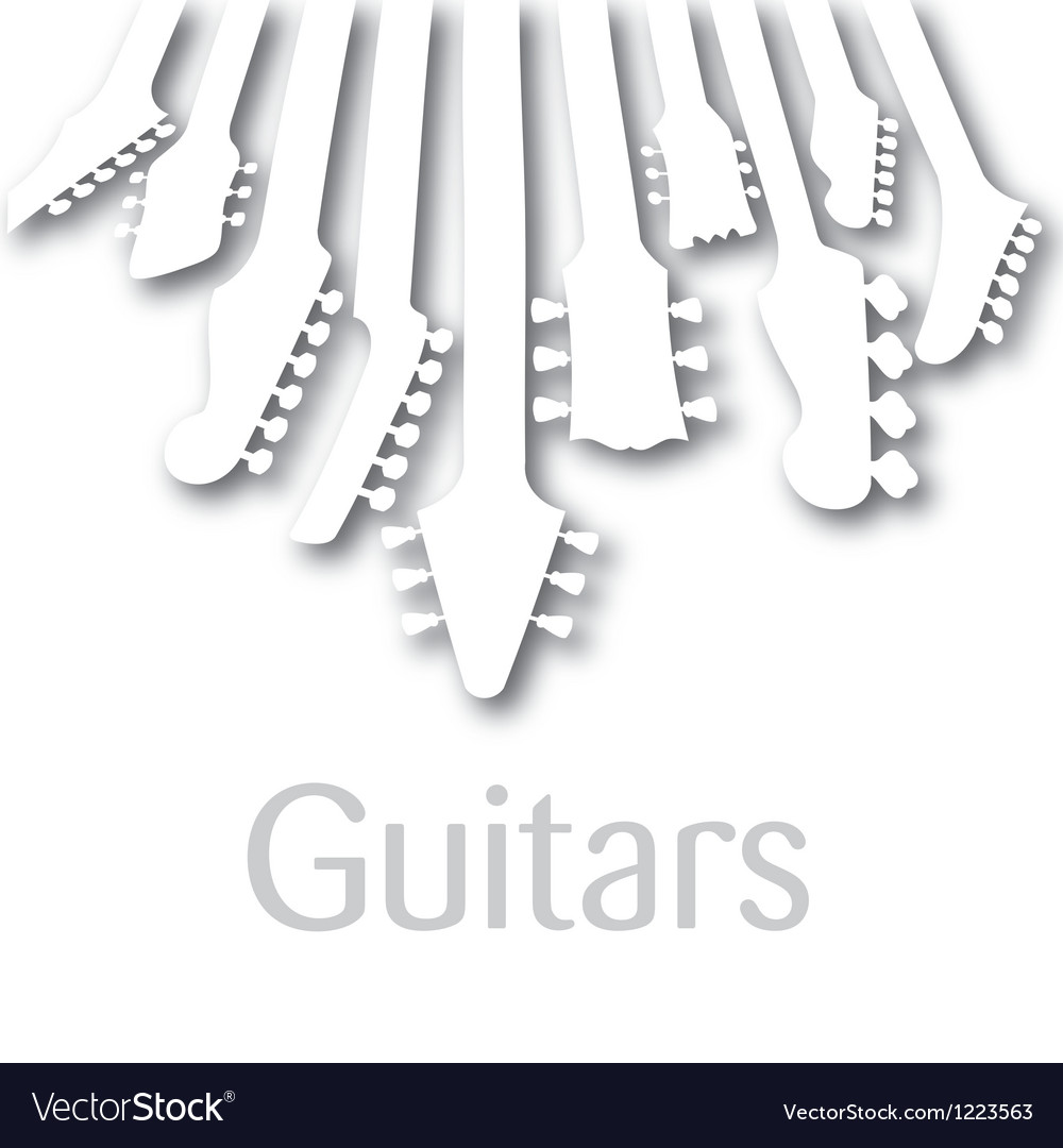 Background With Guitar Headstocks Royalty Free Vector Image 0957