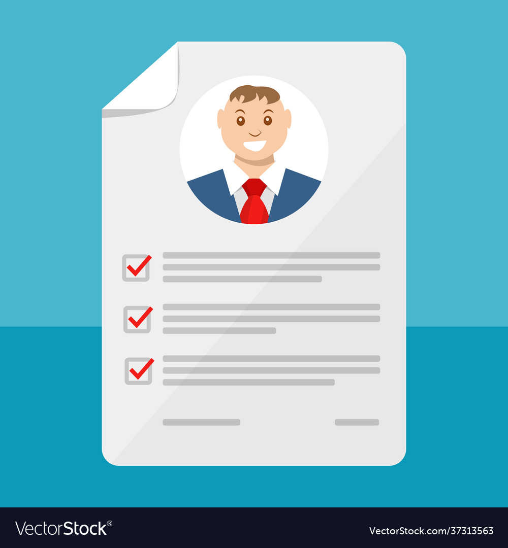 Document with personal data Royalty Free Vector Image