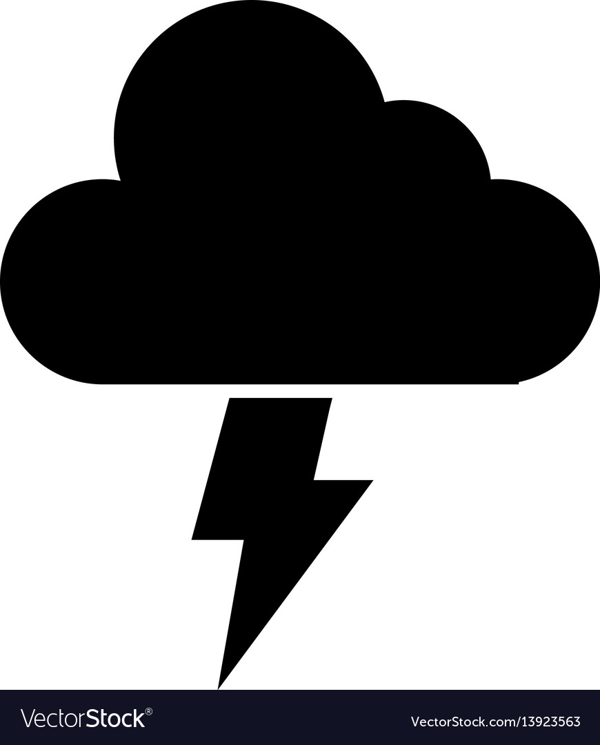 Electric storm weather isolated icon