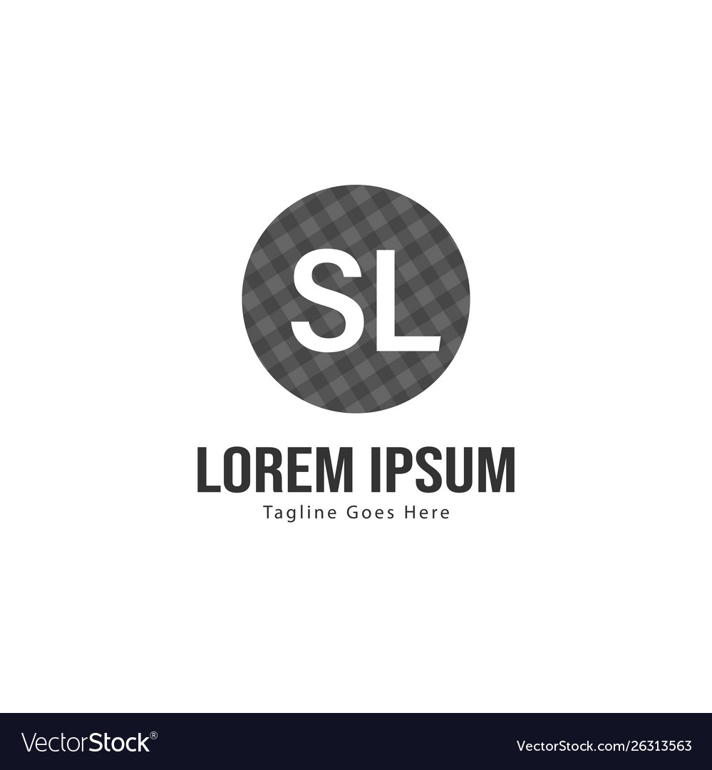 Original Sl Logo Vorlage mit modernem Rahmen