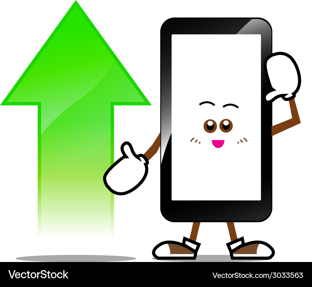 Mobile phone smart Royalty Free Vector Image - VectorStock