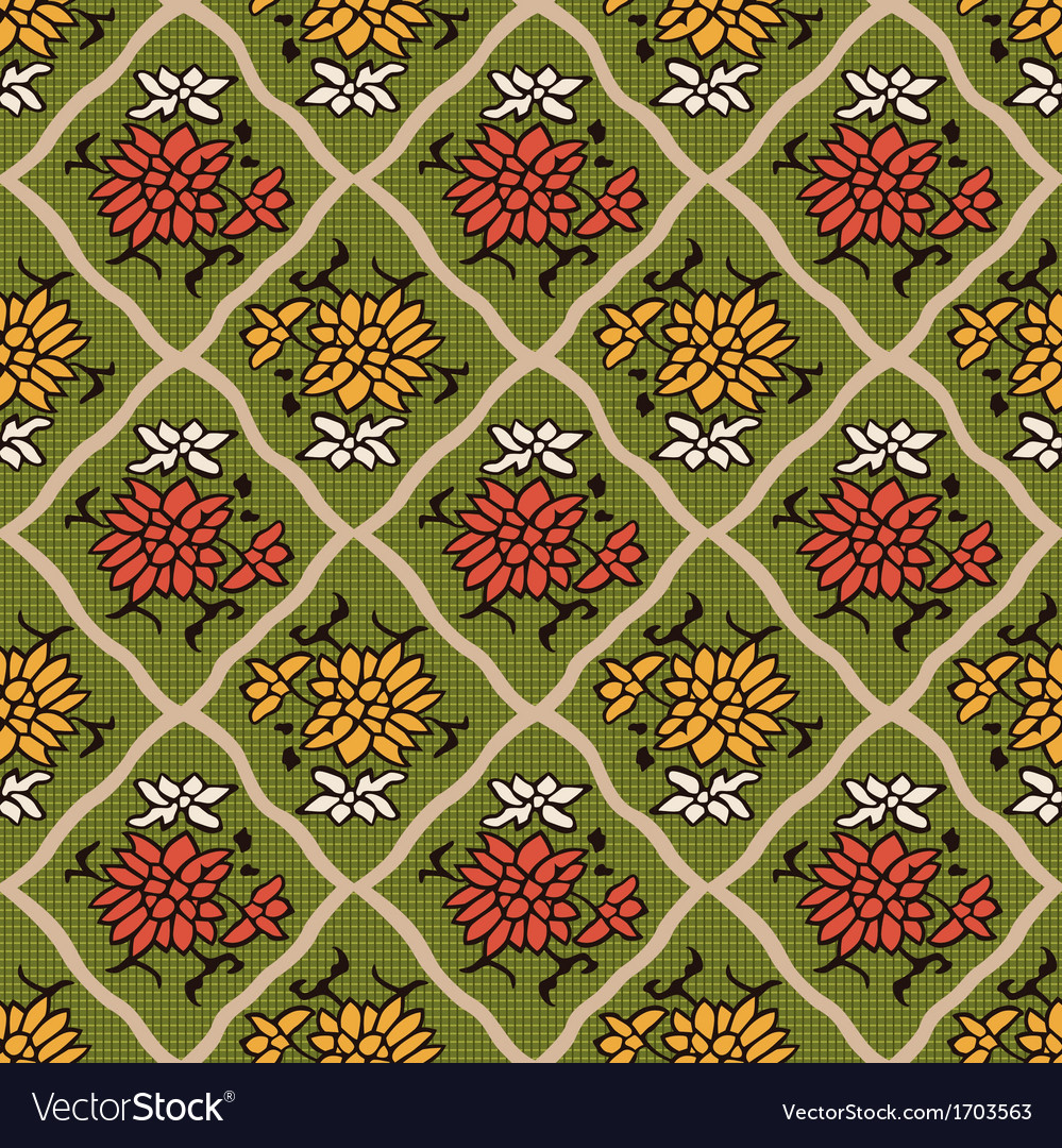 Seamless chinese style floral pattern Royalty Free Vector