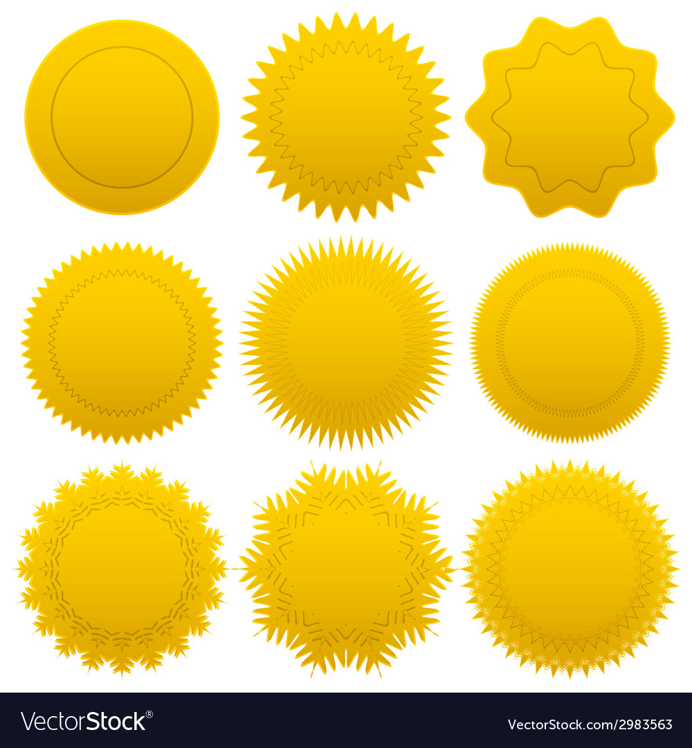 Set gold medals Royalty Free Vector Image - VectorStock