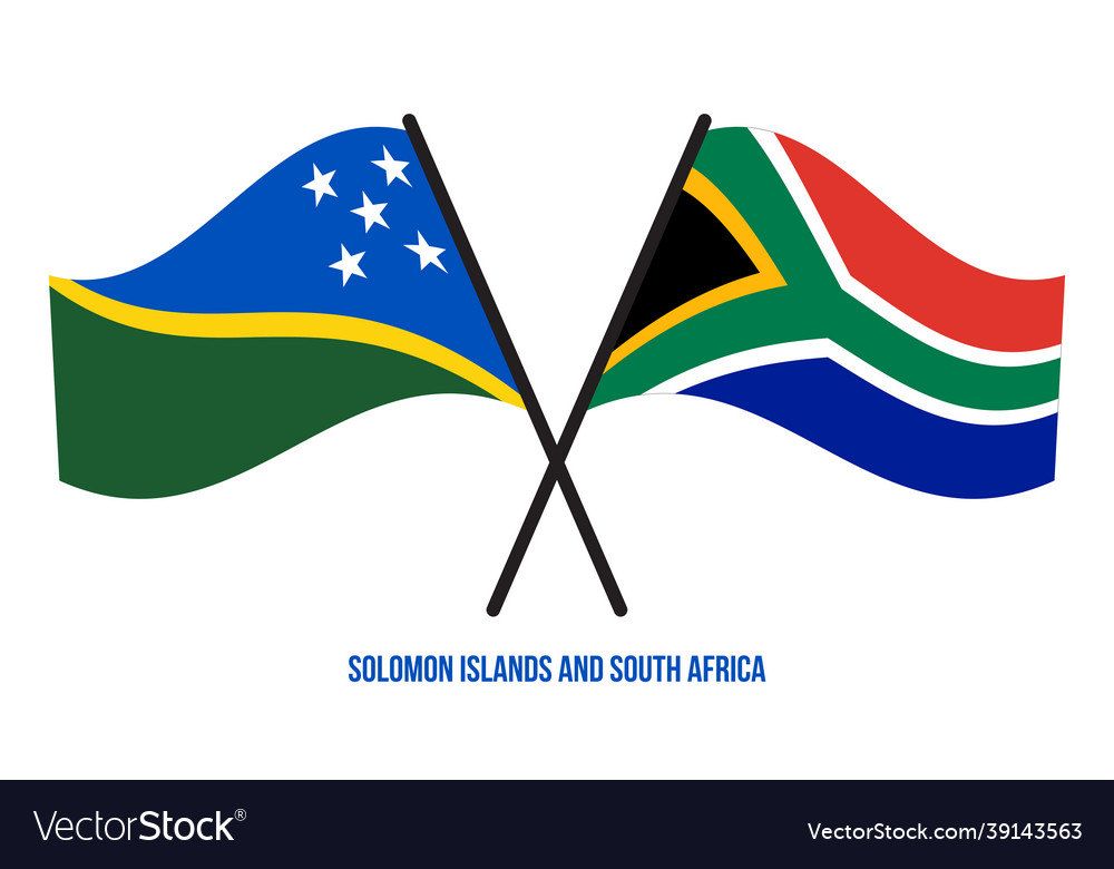 Solomon islands and south africa flags crossed