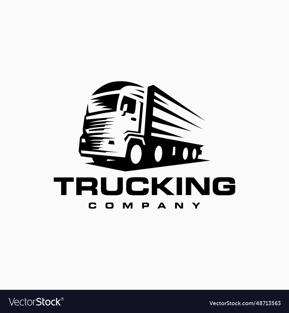 Truck trucking cargo logo icon Royalty Free Vector Image