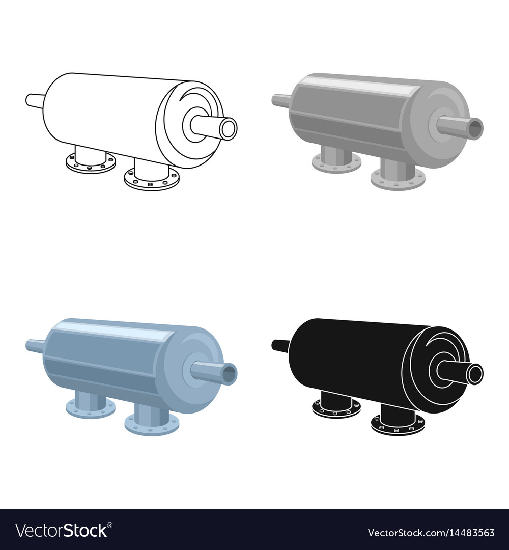 Water filter machine icon in cartoon style