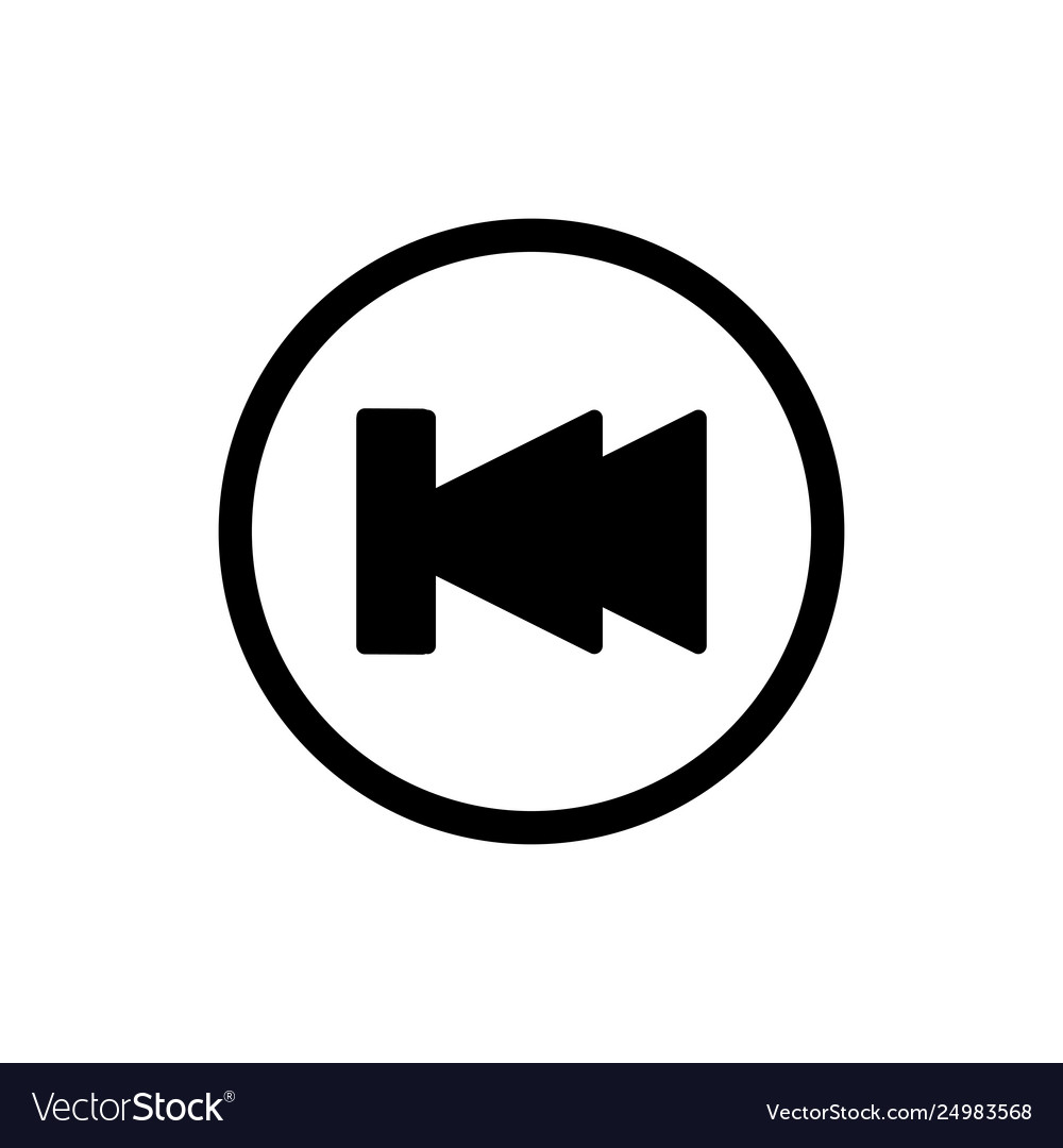 Schneller Rücklauf Media Player Symbol linear