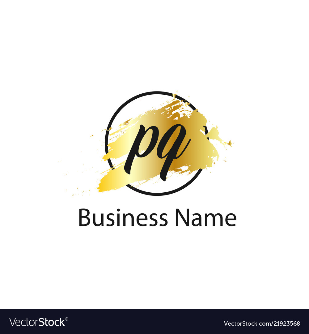 Initial letter pq logo template design