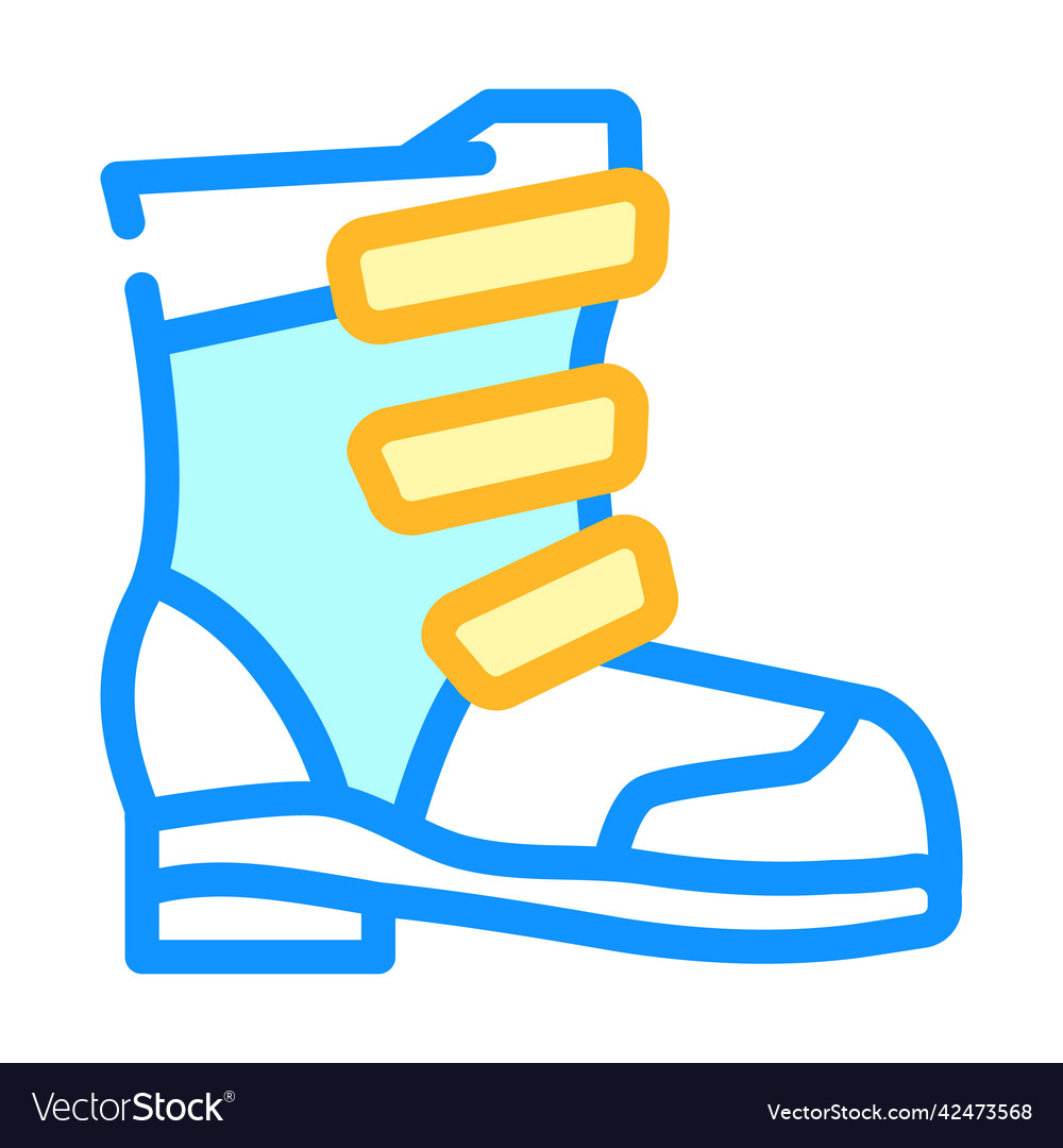 Kids boots color icon Royalty Free Vector Image