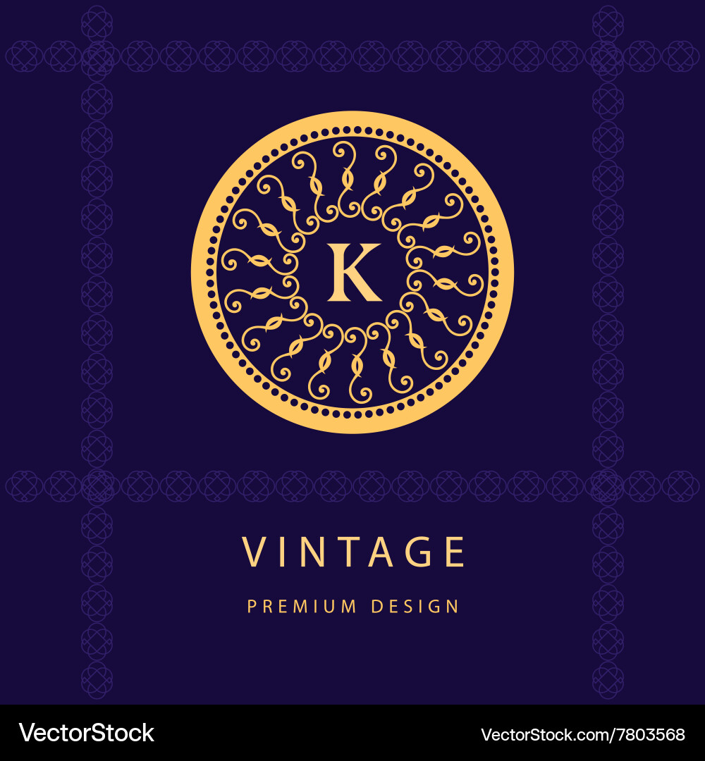 Monogram design elements graceful template Vector Image