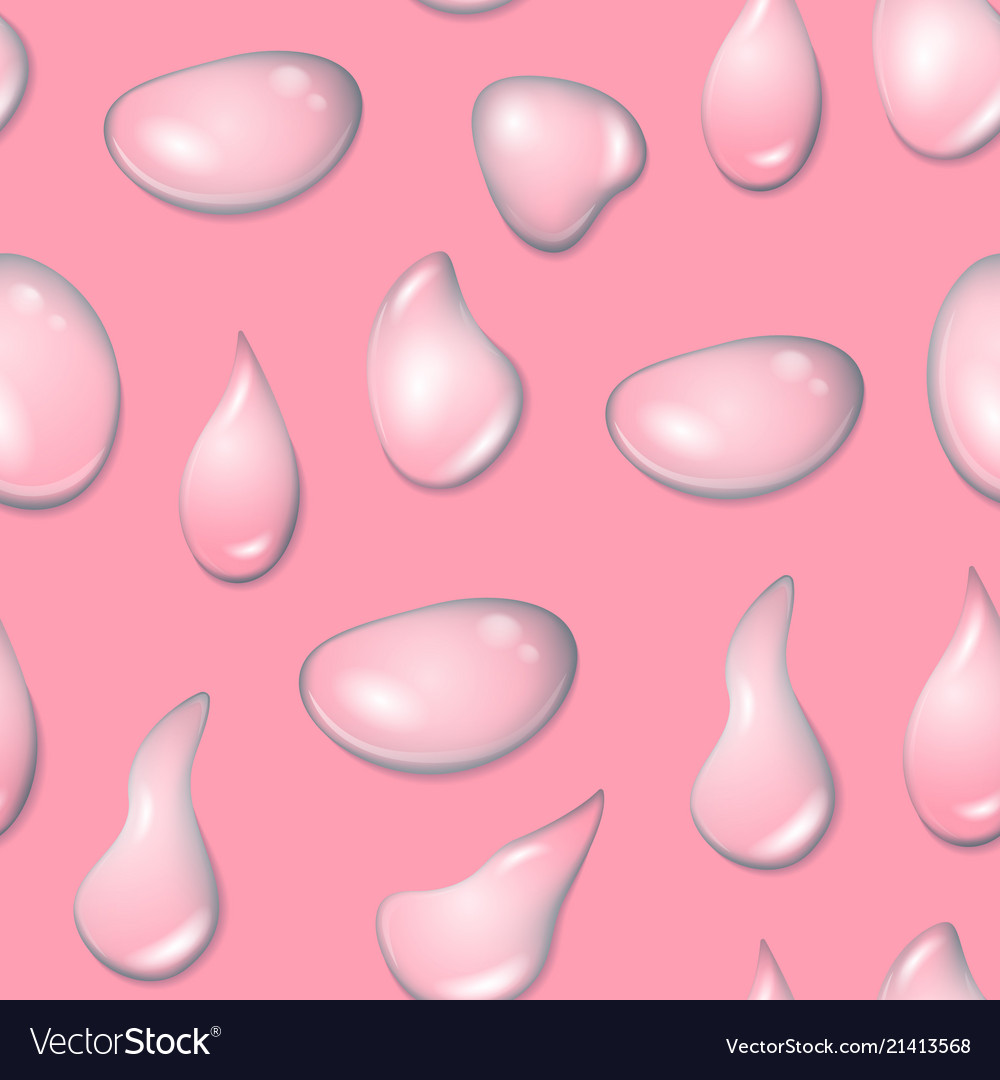 Realistic detailed 3d clear water drops seamless Vector Image