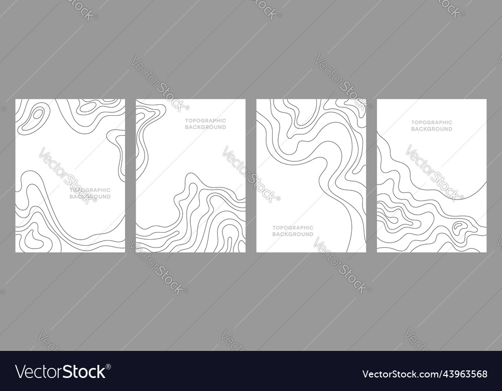 Topographic map banners vector image Topographic map banners