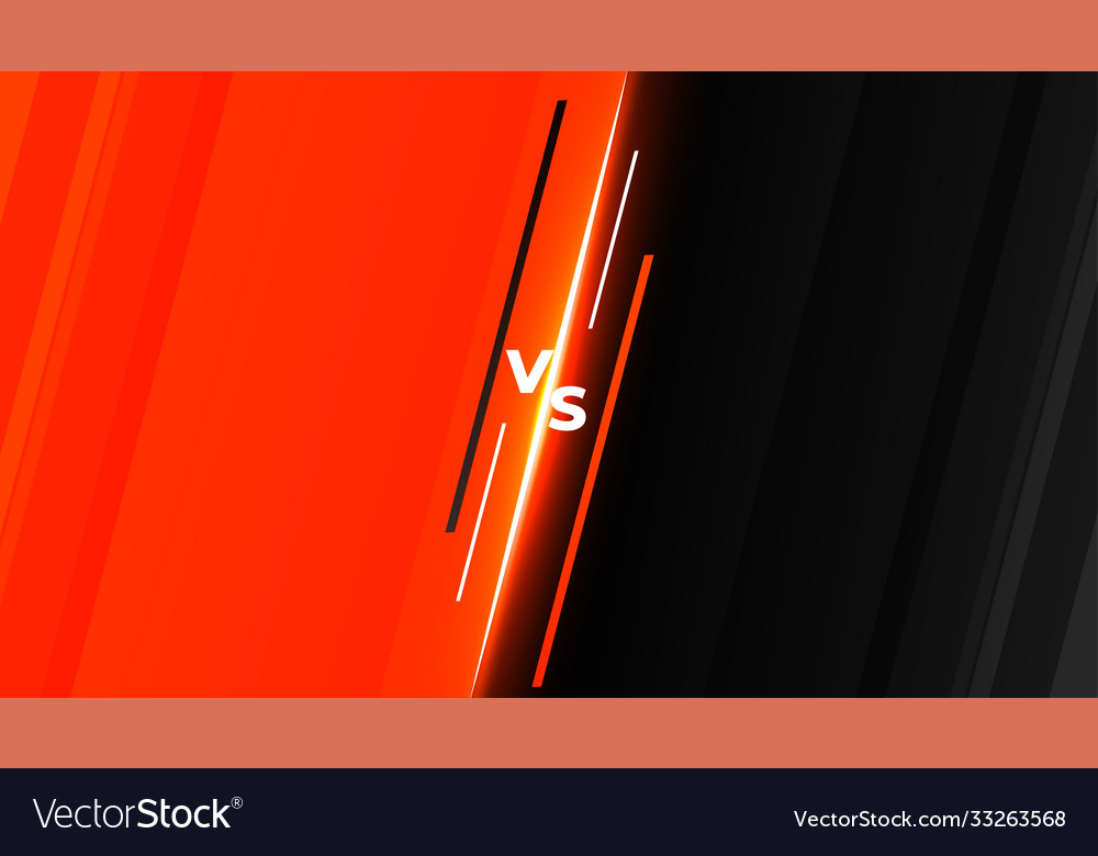 Versus vs competition battle background template Vector Image