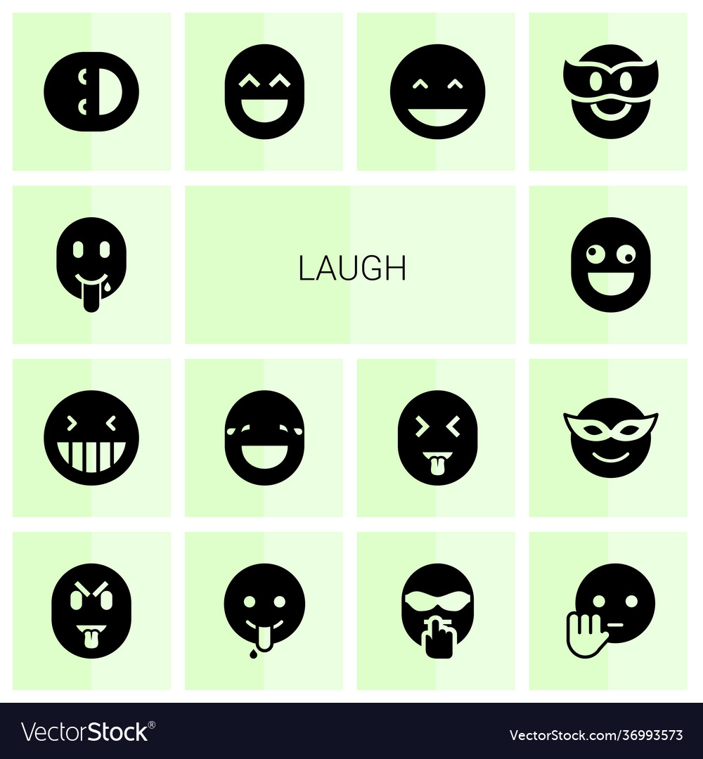 14 laugh icons Royalty Free Vector Image - VectorStock