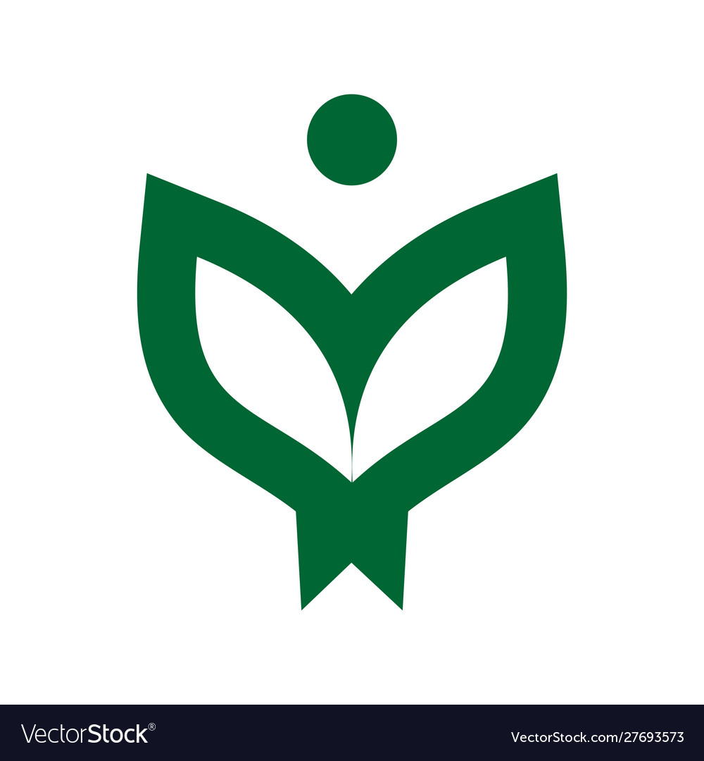 Abstract leaf nature green concept logo icon