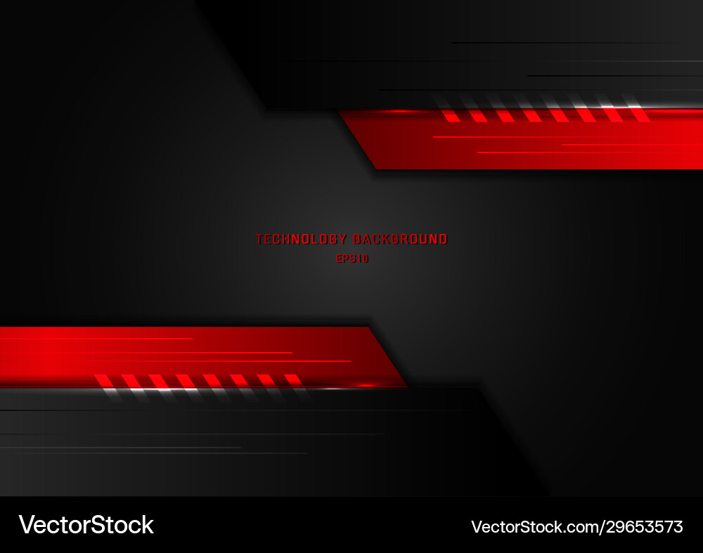 Abstract technology concept geometric black and Vector Image
