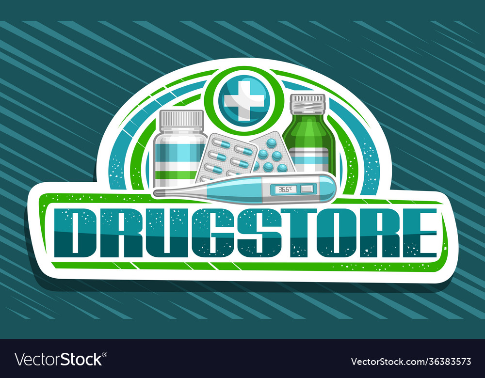 Banner for drugstore Royalty Free Vector Image