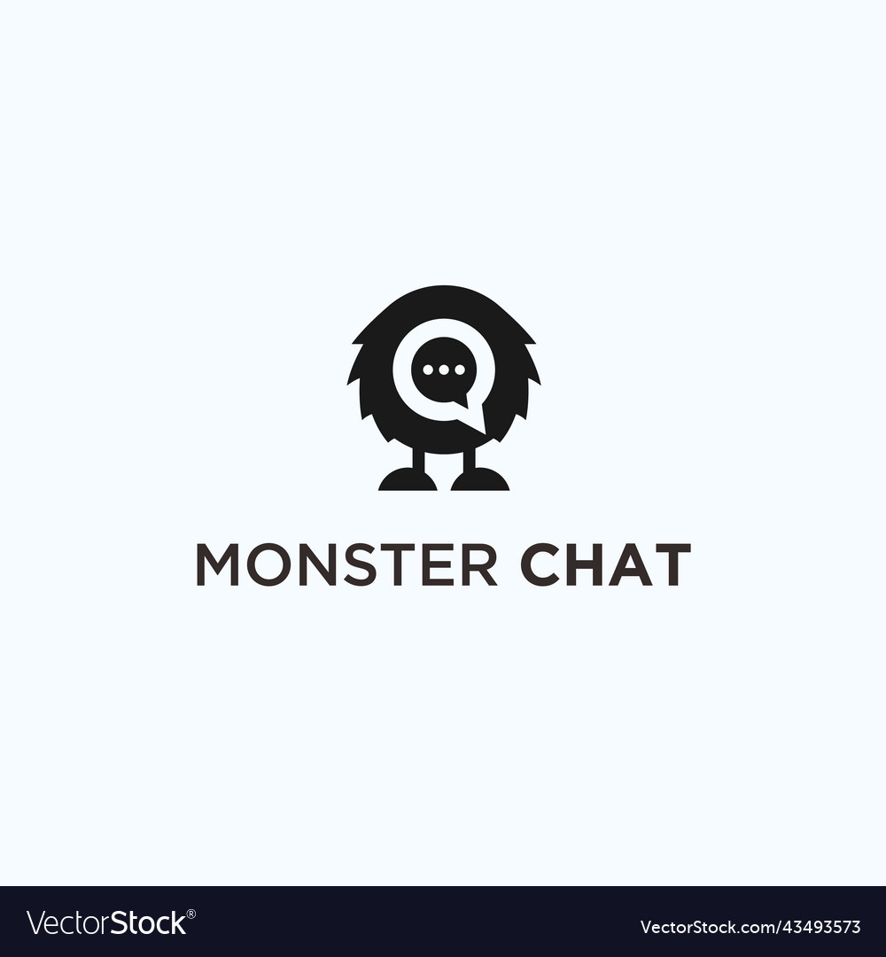 Chat monster logo design