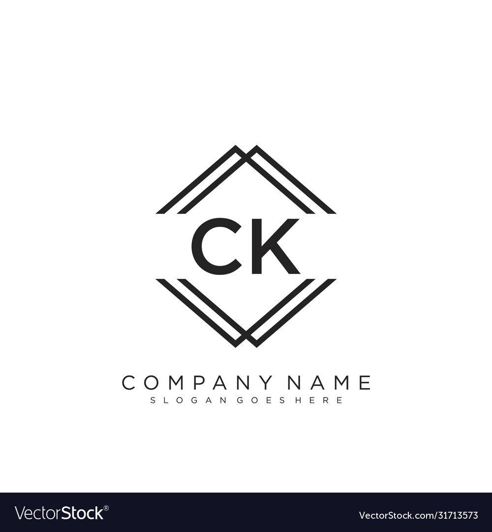 Ck initial handwriting logo design