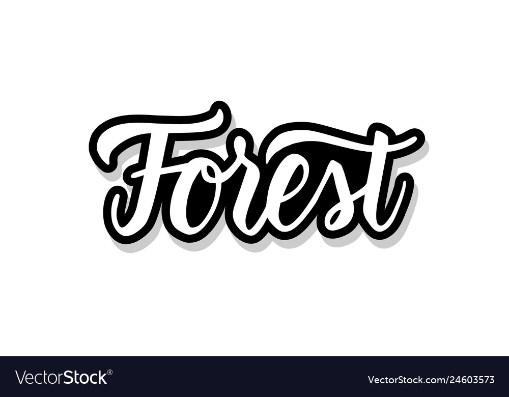 Forest calligraphy template text for your design Vector Image