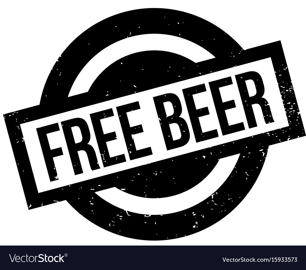 Free beer rubber stamp