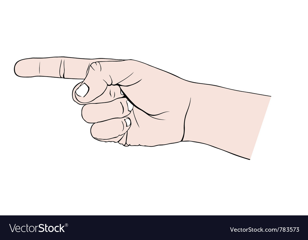 Hand pointing Royalty Free Vector Image - VectorStock