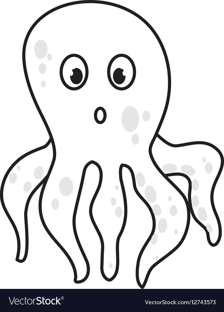 Octopus sea animal Royalty Free Vector Image - VectorStock