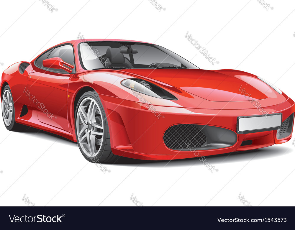 Red italian supercar Royalty Free Vector Image