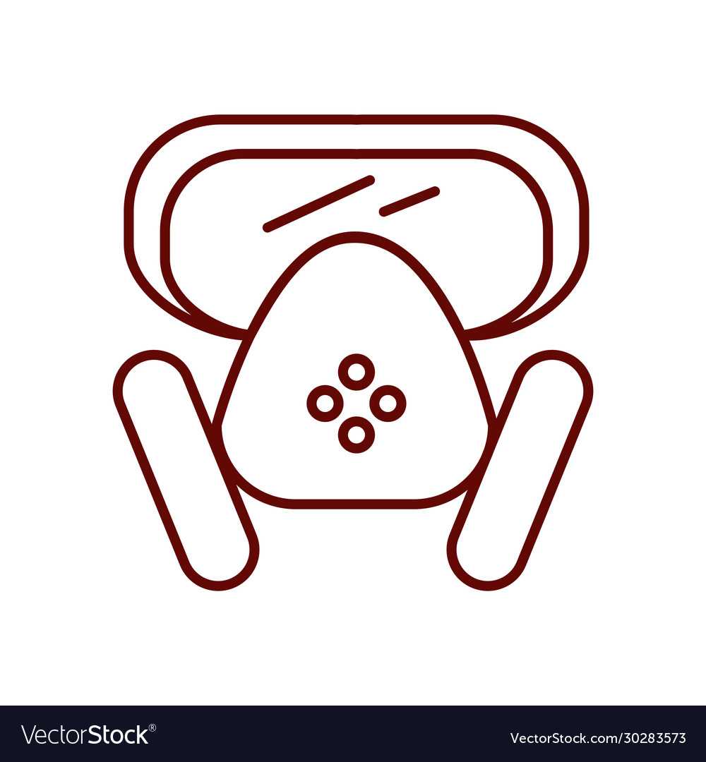 Respirator mask icon line style