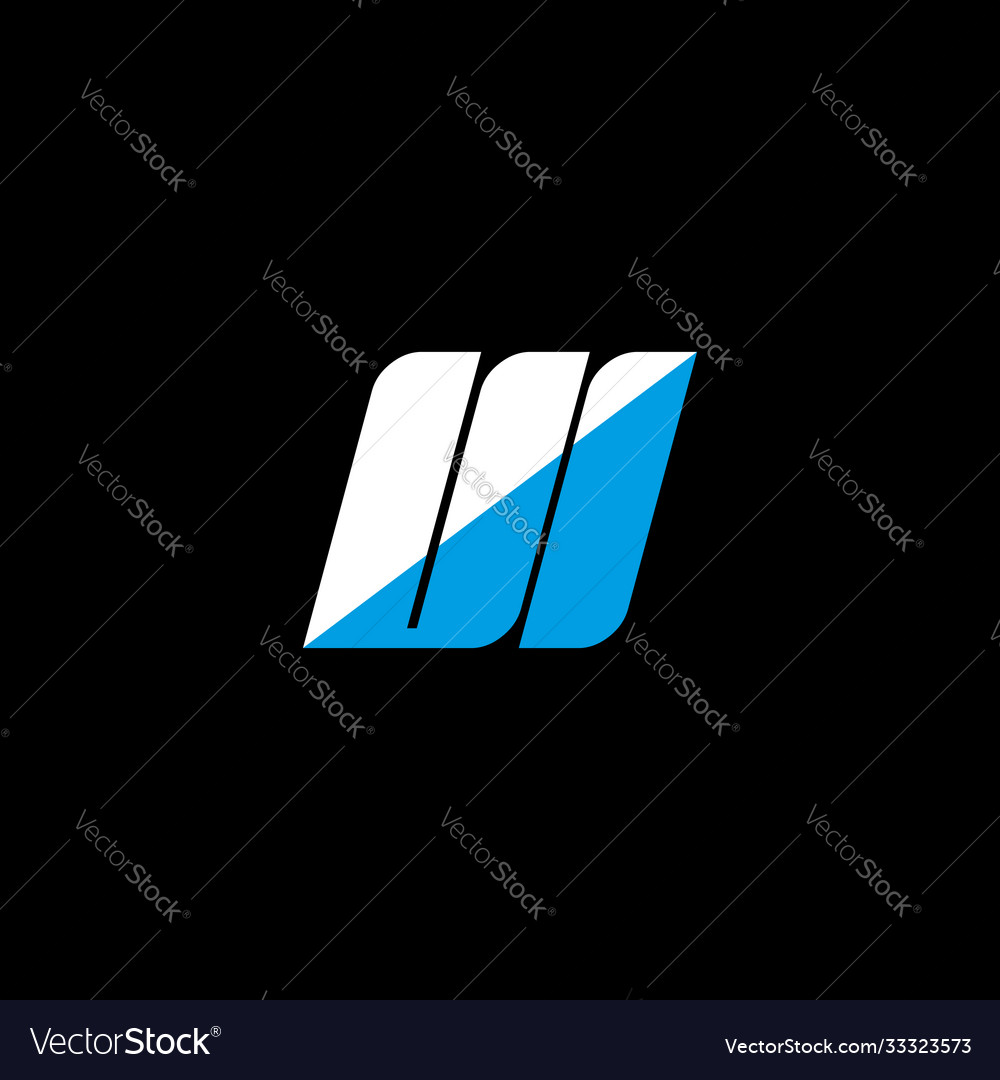 Ui letter logo design on black background