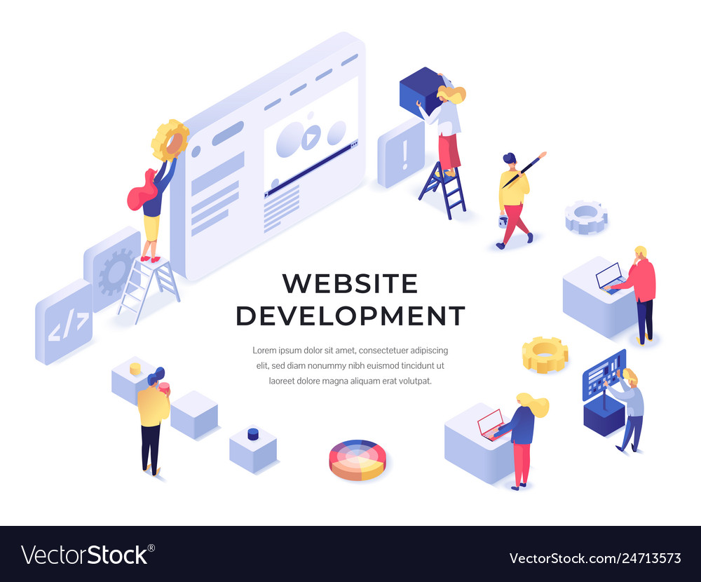 Website development isometric