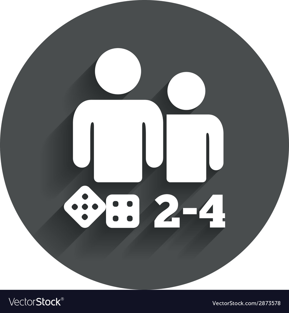 Board games sign icon 2-4 players symbol Vector Image