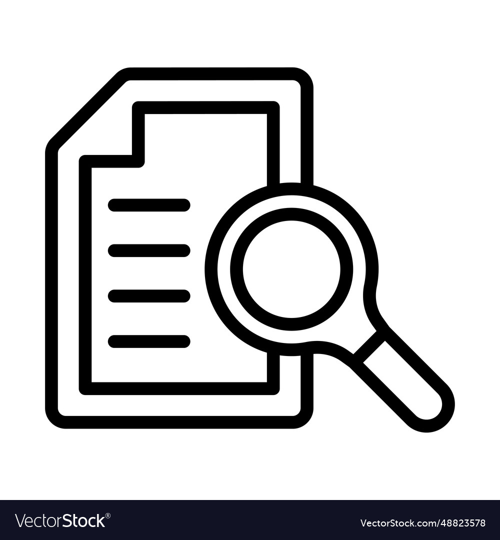 Document analysis icon Royalty Free Vector Image