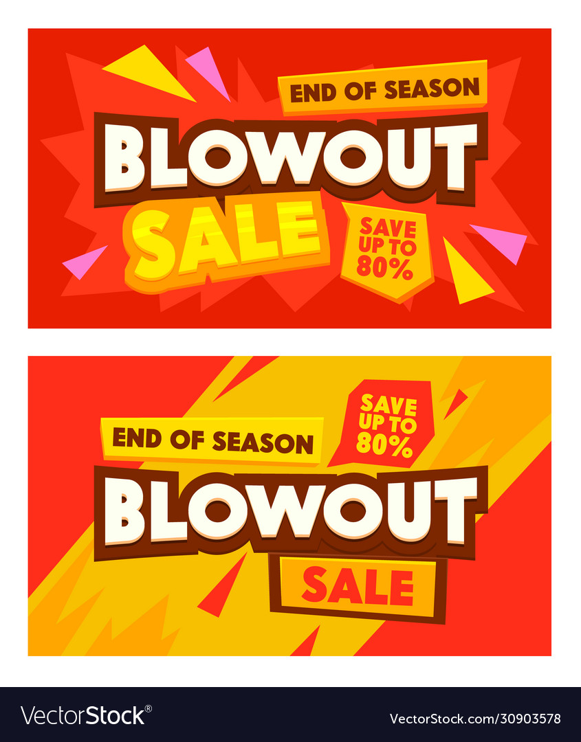 Set advertising banners with blowout sale