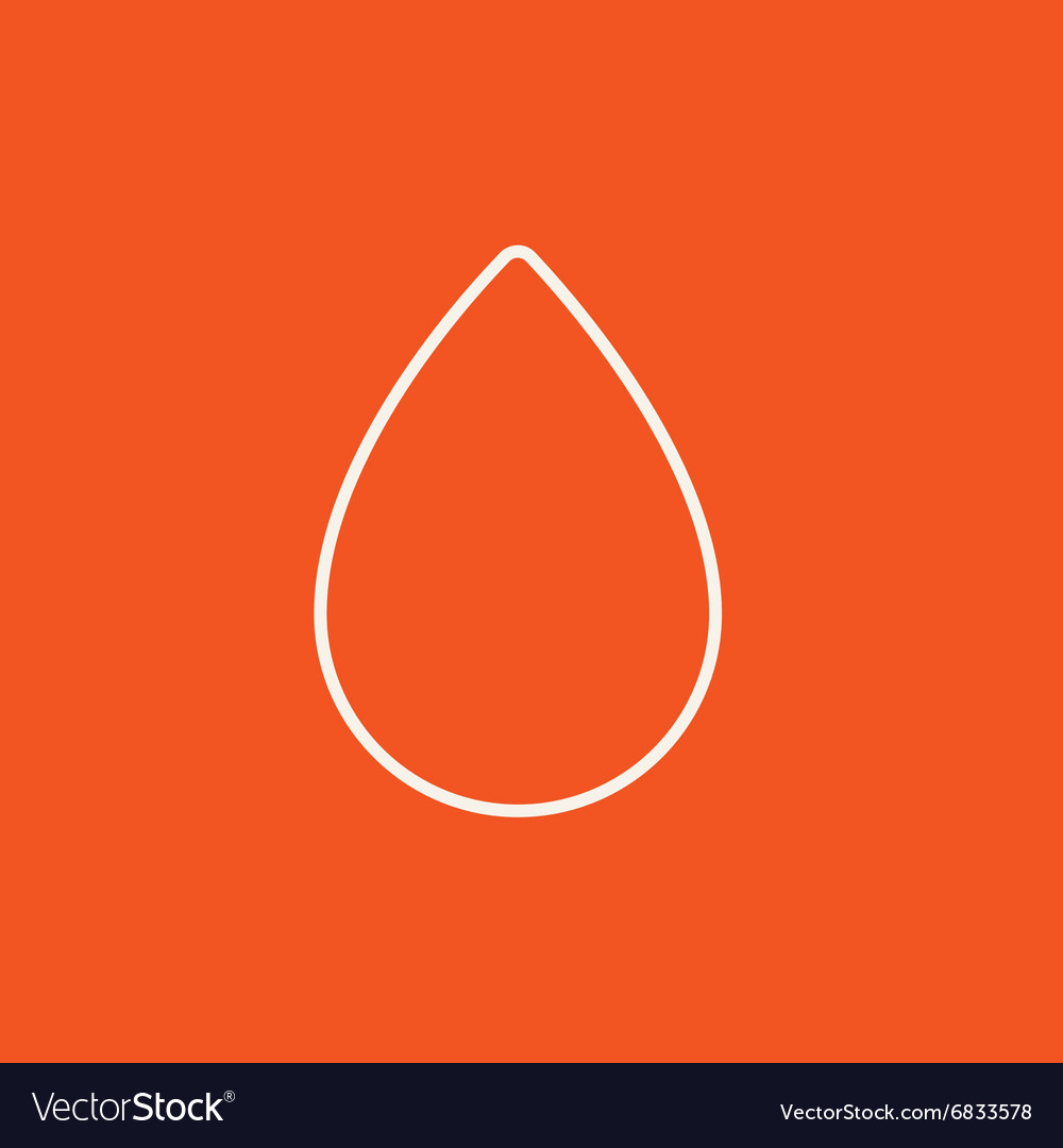 Water drop line icon