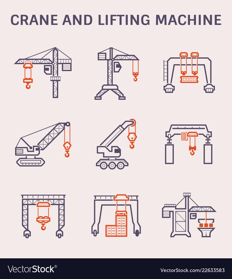Crane lifting icon Royalty Free Vector Image VectorStock
