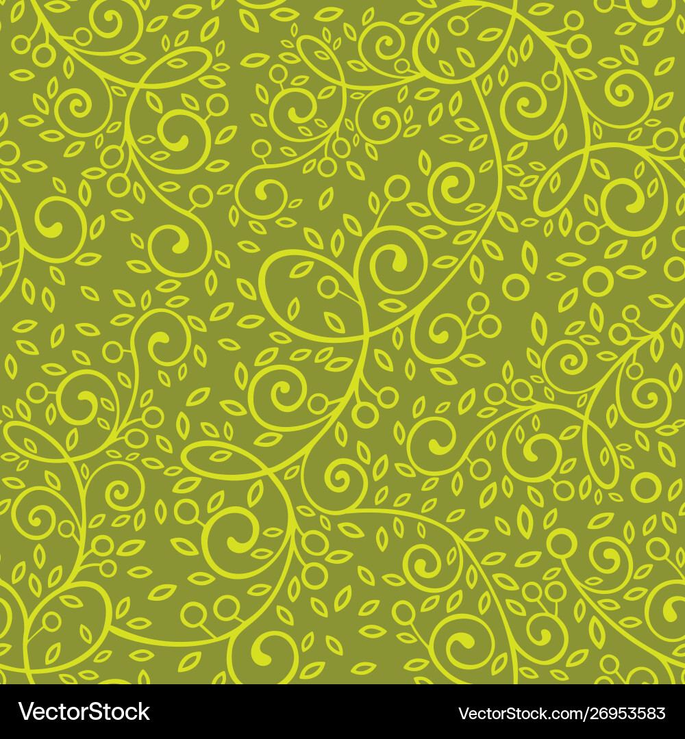 Seamless pattern olive branch Royalty Free Vector Image
