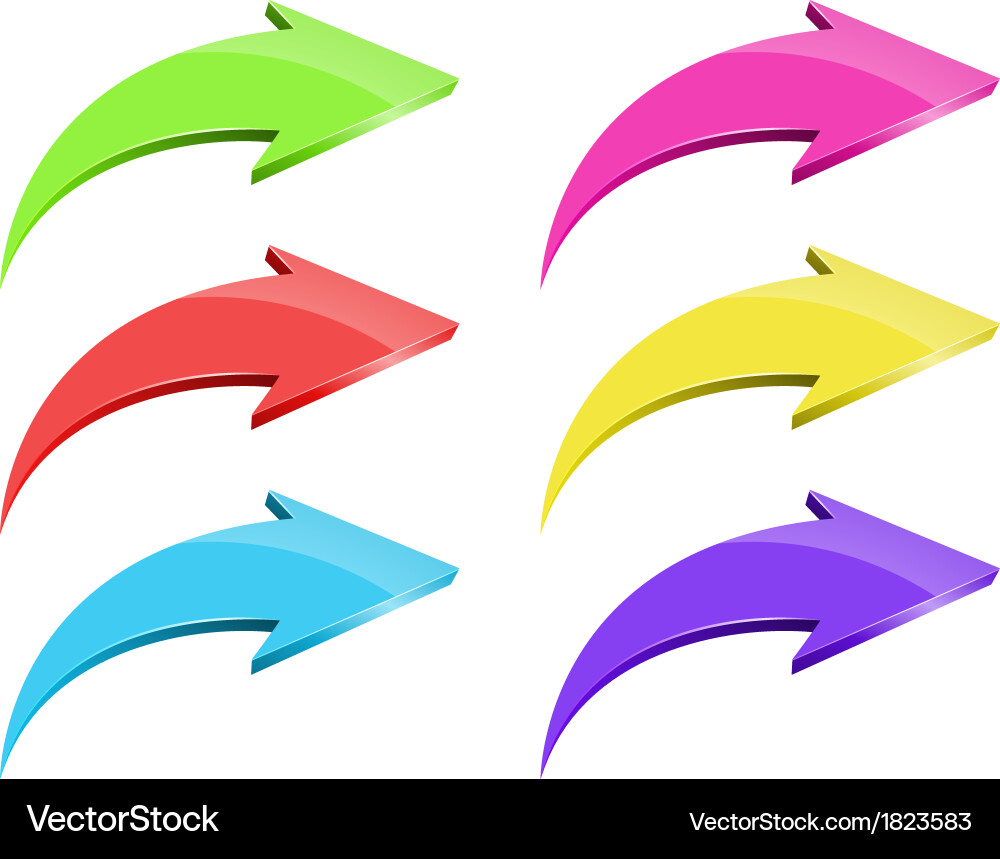 Set arrows Royalty Free Vector Image - VectorStock