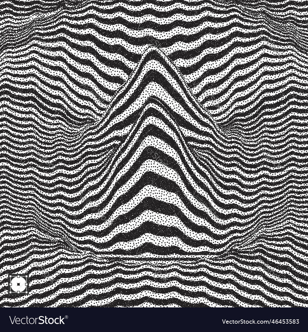 Waveform background dynamic visual effect surface Vector Image