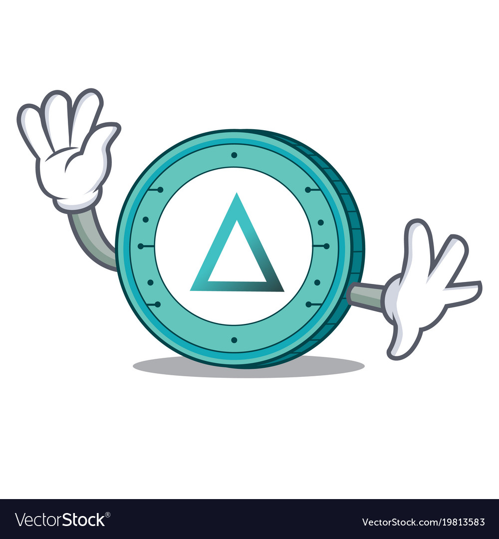 Waving salt coin character cartoon