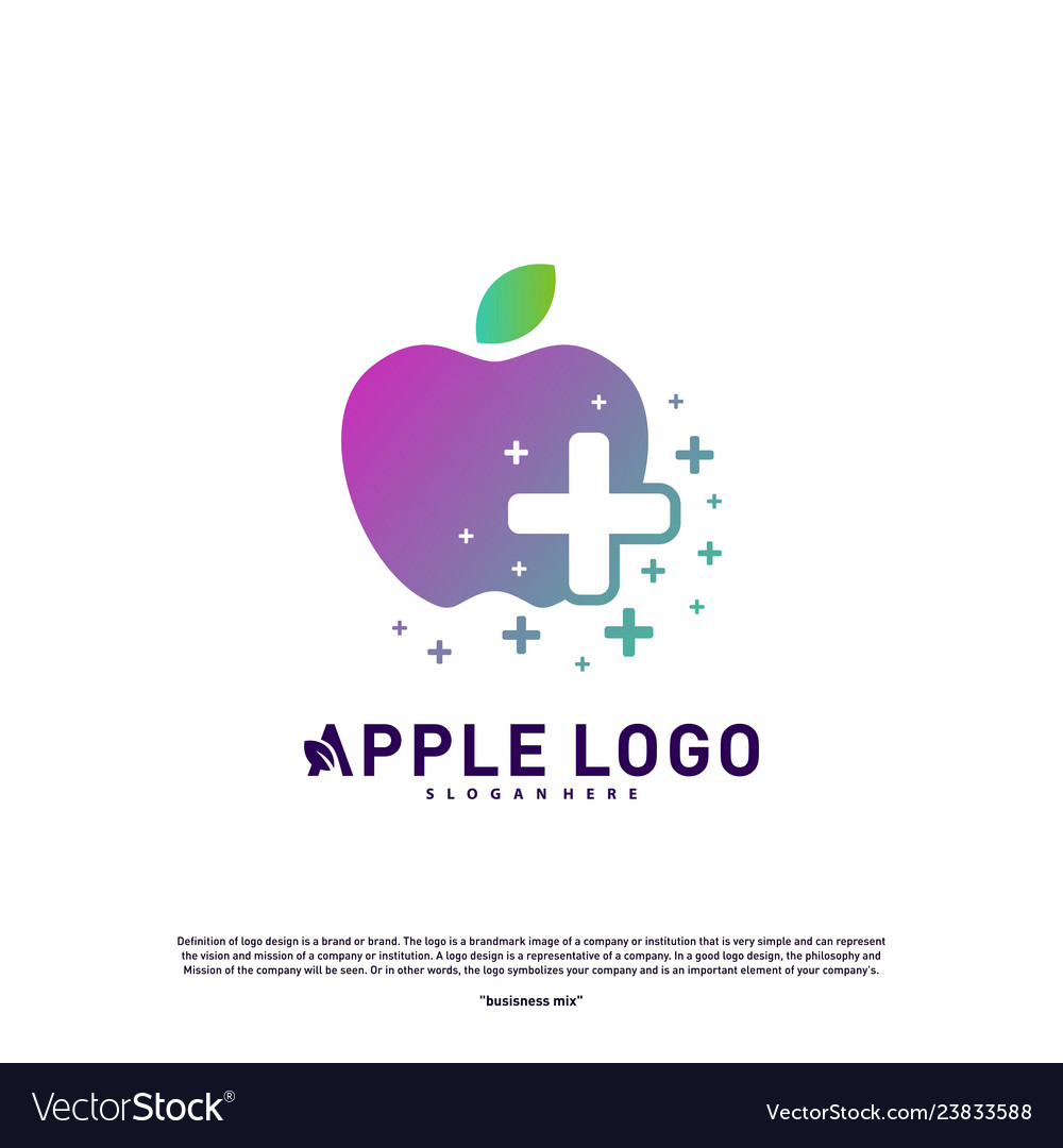 Apple mit medizinischem und Logo Design Konzept