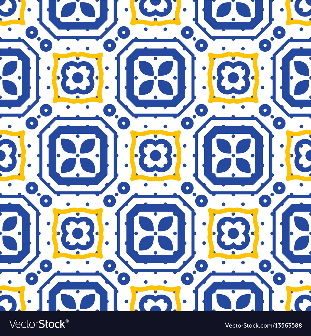 Blue And White Mediterranean Seamless Ceramic Tile Blue And White Mediterranean Seamless Ceramic Tile