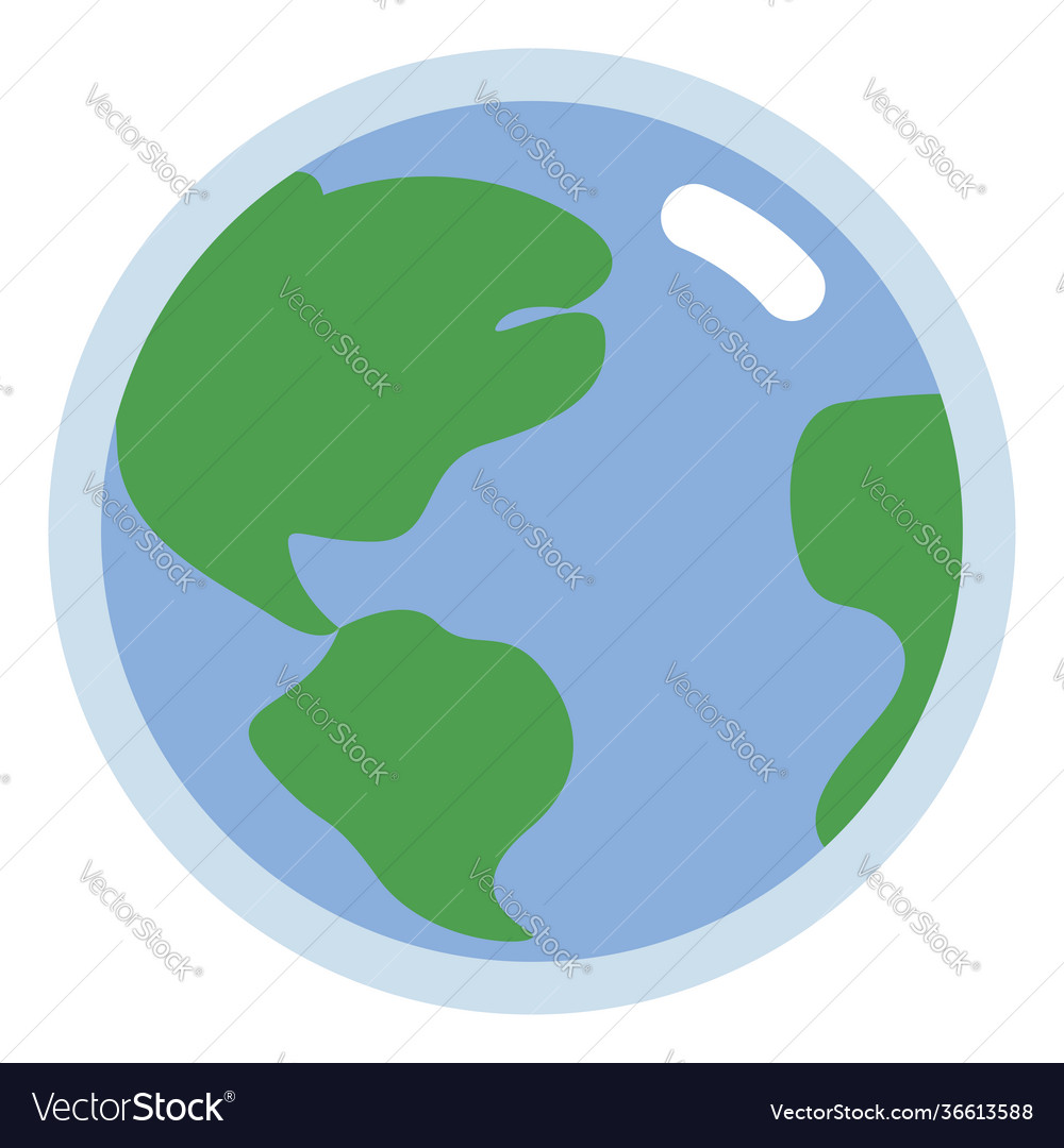 Earth from space on white background Royalty Free Vector