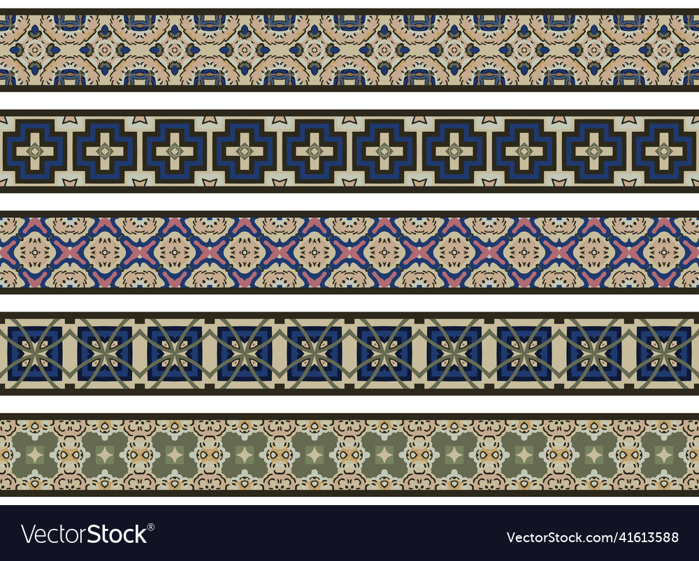 Seamless Decorative Borders Royalty Free Vector Image