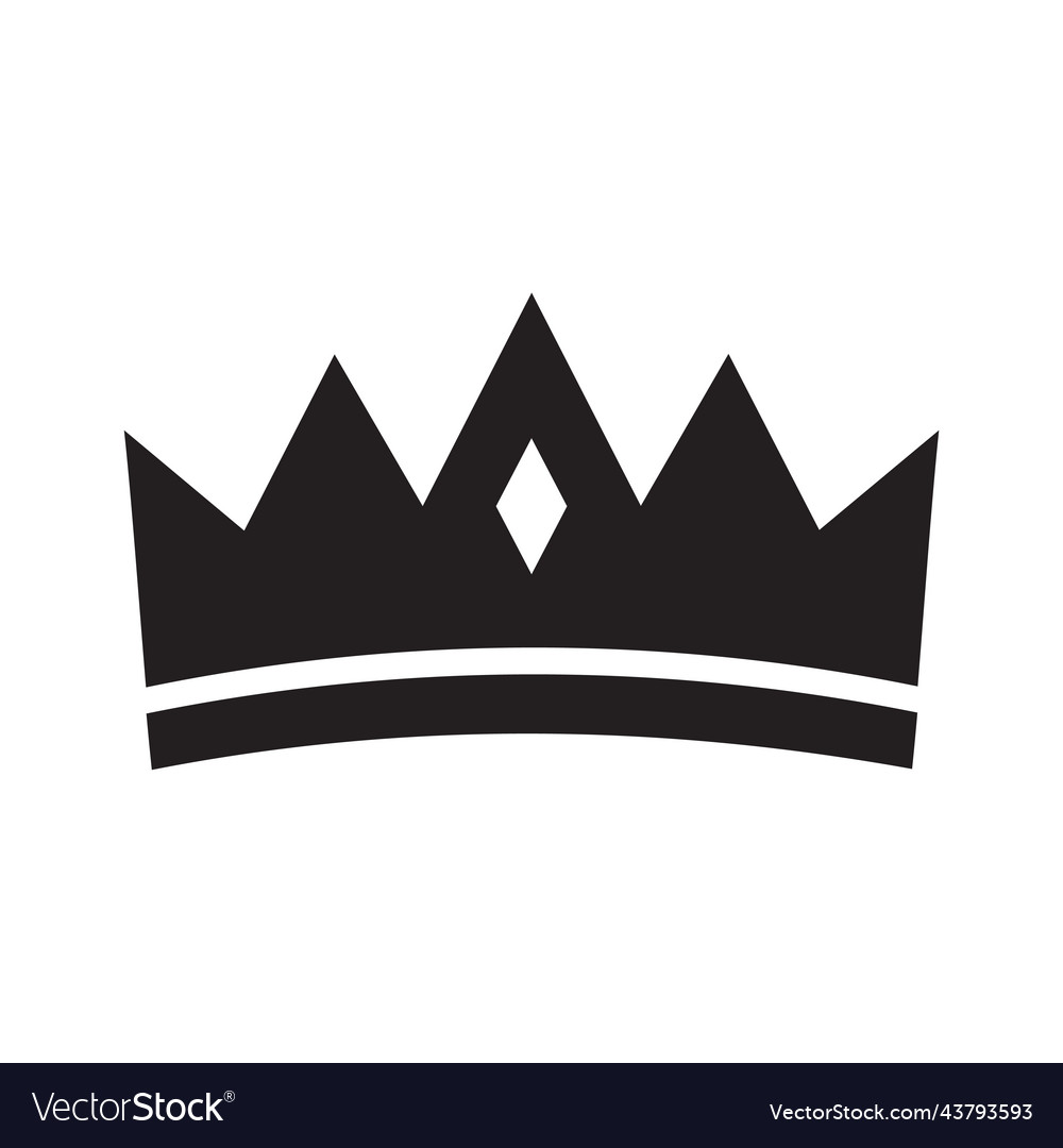 Crown silhouette icon design template vector image Crown silhouette icon design template