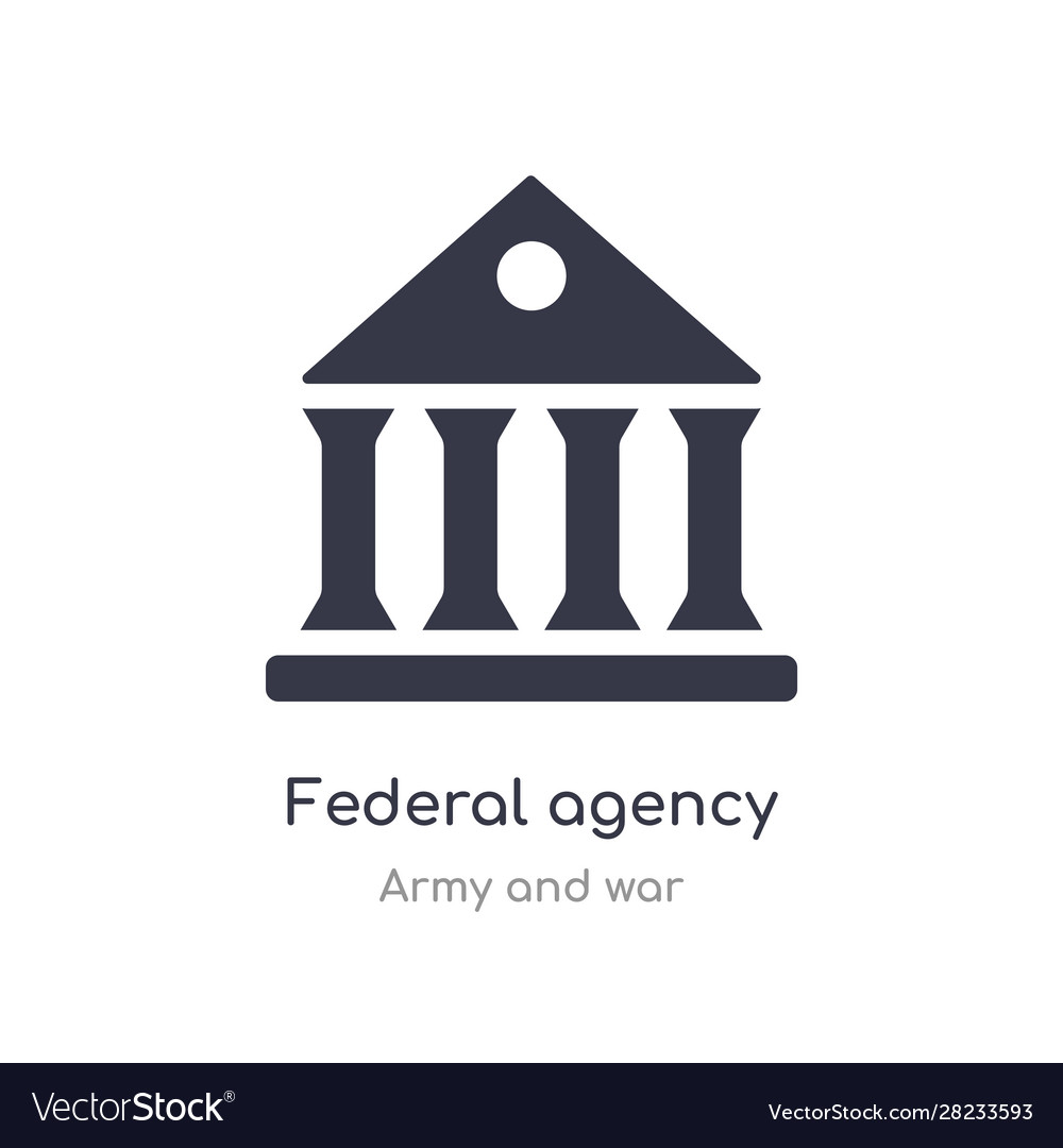 Federal agency icon isolated federal agency icon Vector Image