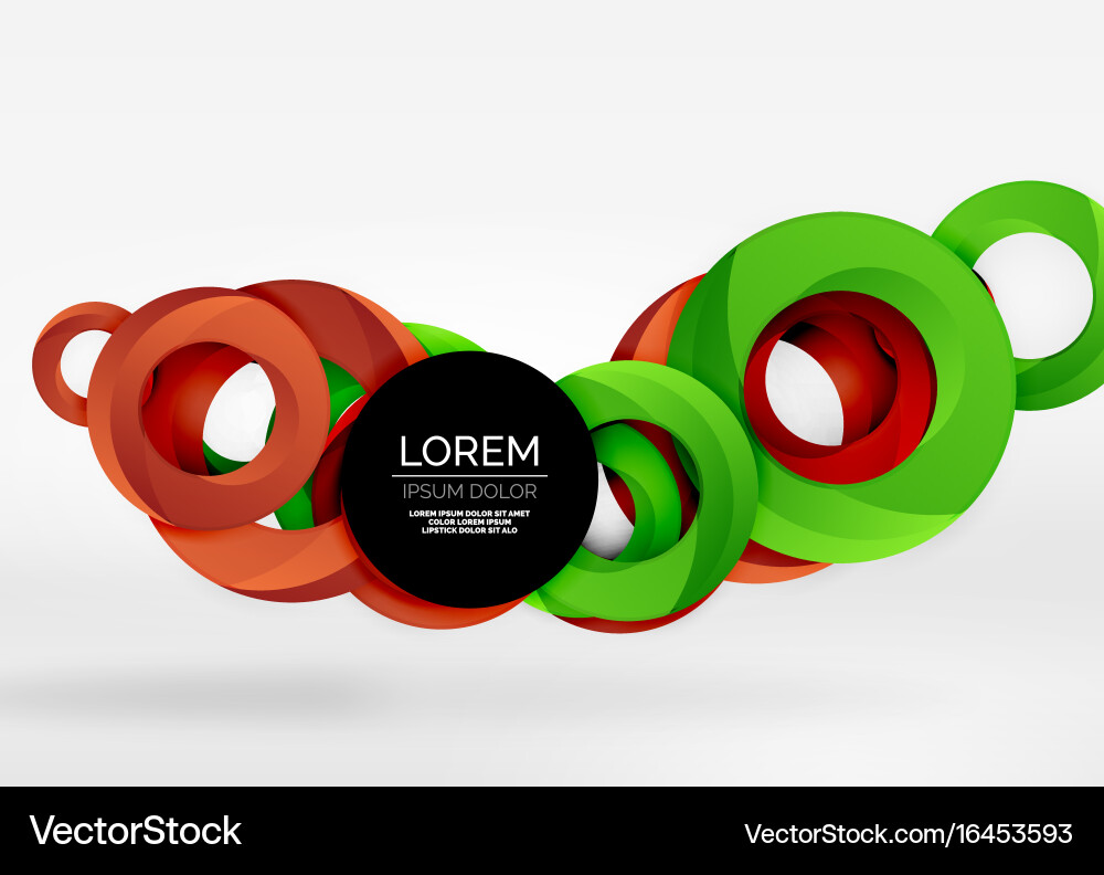 Modern 3d ring abstract background Royalty Free Vector Image
