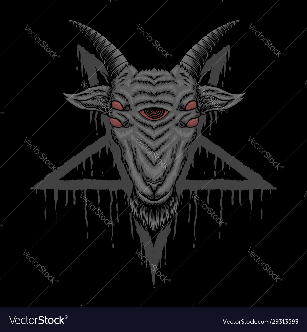 Satanic goat Royalty Free Vector Image VectorStock