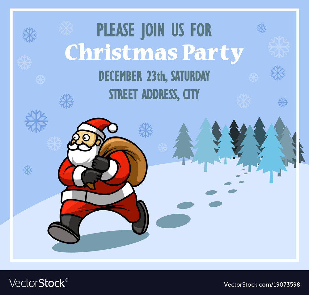 Christmas invitation card Royalty Free Vector Image